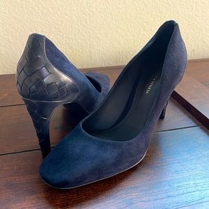 Bottega Veneta Navy blue Suede Pumps size 36🔹
